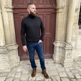 Pull noir - col roulé - US POLO