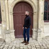 Pull noir - col roulé - US POLO