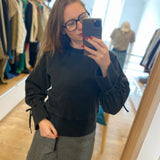 Pullover à nœuds fantaisie Janet - Anthracite foncé - FABIENNE CHAPOT
