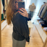 Pullover à nœuds fantaisie Janet - Anthracite foncé - FABIENNE CHAPOT