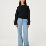 Pullover à nœuds fantaisie Janet - Anthracite foncé - FABIENNE CHAPOT