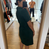Robe chemise Jacquard fantaisie - Verte - I.Code