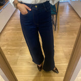 Alicia Stylish Wide-Leg Jeans - Authentic Dark - I.CODE