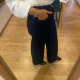Alicia Stylish Wide-Leg Jeans - Authentic Dark - I.CODE