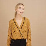 Blouse imprimé léofleurs - Ocre - I.Code