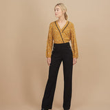 Blouse imprimé léofleurs - Ocre - I.Code