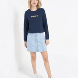 Jupe courte en jean - Bleu - I.Code