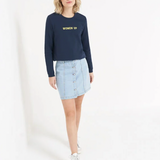 Jupe courte en jean - Bleu - I.Code