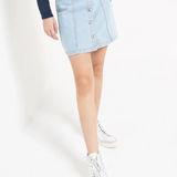 Jupe courte en jean - Bleu - I.Code