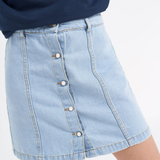 Jupe courte en jean - Bleu - I.Code