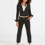 Combinaison longue en jean - Noire - I.code