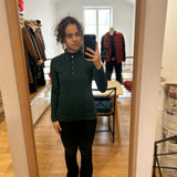 Tee-shirt maille col collerette - Vert nuit - I.Code