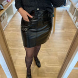 Jupe courte en vynile Frankie - Noir - SUNCOO