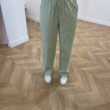Pantalon large en coton Rhode - Menthe - GRACE & MILA
