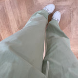 Pantalon large en coton Rhode - Menthe - GRACE & MILA