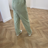 Pantalon large en coton Rhode - Menthe - GRACE & MILA