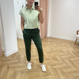 Chemise courte boxy Rise - Menthe - GRACE & MILA