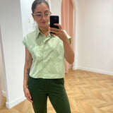 Chemise courte boxy Rise - Menthe - GRACE & MILA