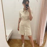 Robe courte chemise - Naturel - LOLA ESPELETA