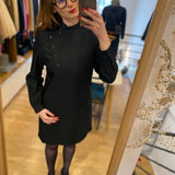 Robe à fermeture asymétrique - Noire - IKKS WOMEN
