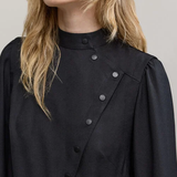 Robe à fermeture asymétrique - Noire - IKKS WOMEN