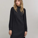 Robe à fermeture asymétrique - Noire - IKKS WOMEN