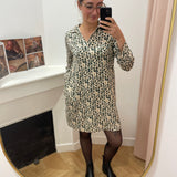 Robe à motifs Amazone - Blanche - Lola Espeleta