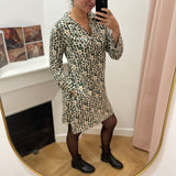 Robe à motifs Amazone - Blanche - Lola Espeleta