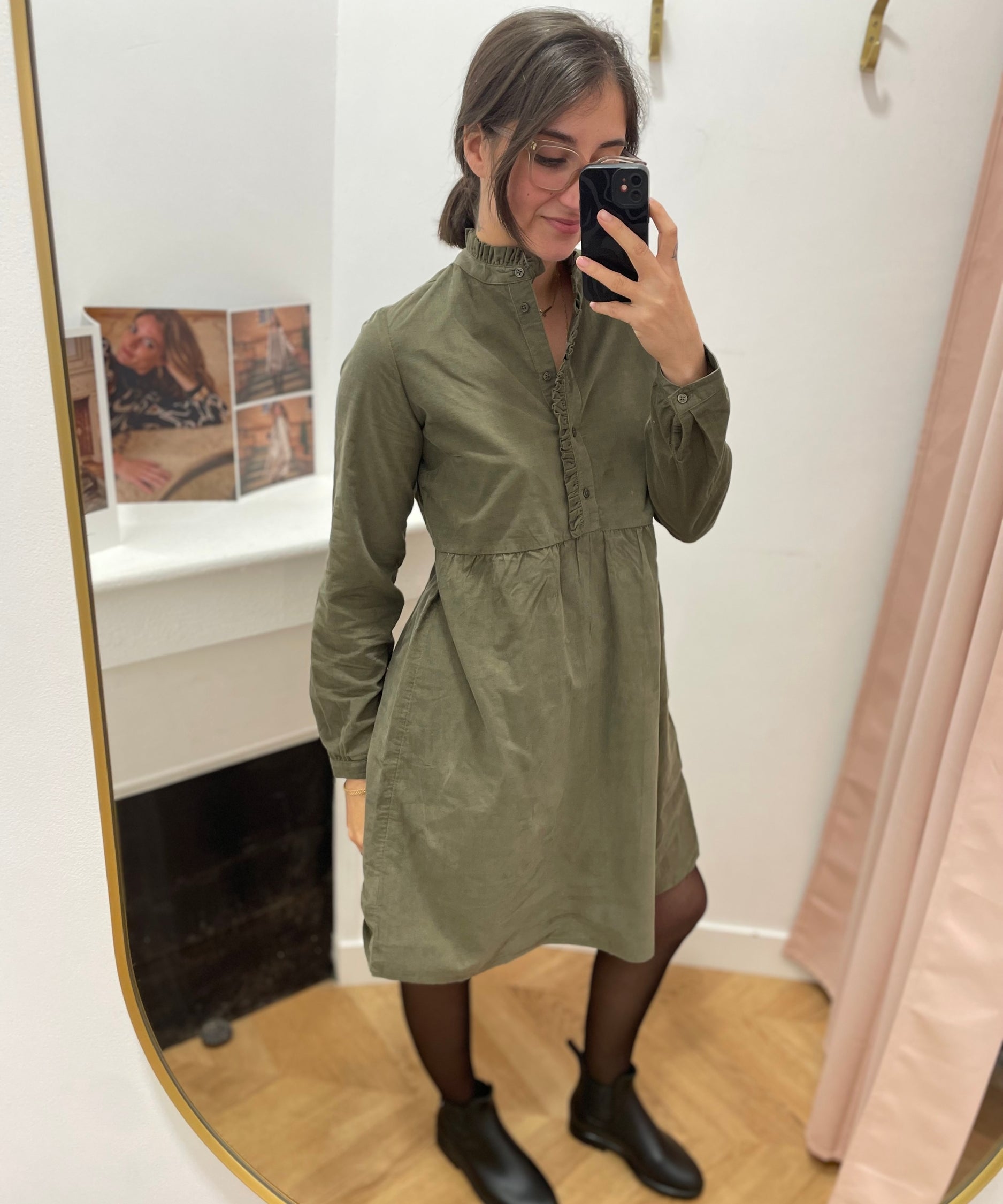 Robe Amelia - Dark olive - C'EST BEAU LA VIE