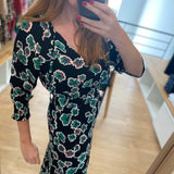 Robe longue imprimé maxi floral - noir - IKKS