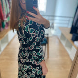 Robe longue imprimé maxi floral - noir - IKKS