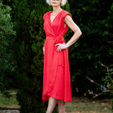 Robe cache cœur asymétrique Cesaria - Geranium - SUNCOO