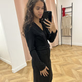 Robe ceinturée - Noire - LOLA ESPELETA