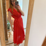 Robe cache cœur asymétrique Cesaria - Geranium - SUNCOO