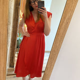 Robe cache cœur asymétrique Cesaria - Geranium - SUNCOO