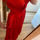 Robe cache cœur asymétrique Cesaria - Geranium - SUNCOO