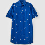 Robe chemise - Bleu électrique - I.Code