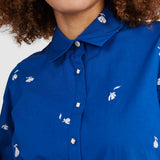 Robe chemise - Bleu électrique - I.Code