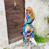 Robe chemise longue à imprimé graphique Cheryn - Multicolore - SUNCOO