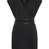 Robe courte ceinturée Vibianca - Noire - VILA