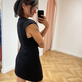 Robe courte ceinturée Vibianca - Noire - VILA