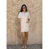 Robe courte chemise - Naturel - LOLA ESPELETA