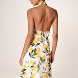 Robe courte imprimée dos nu Renata - Ecru - GRACE & MILA