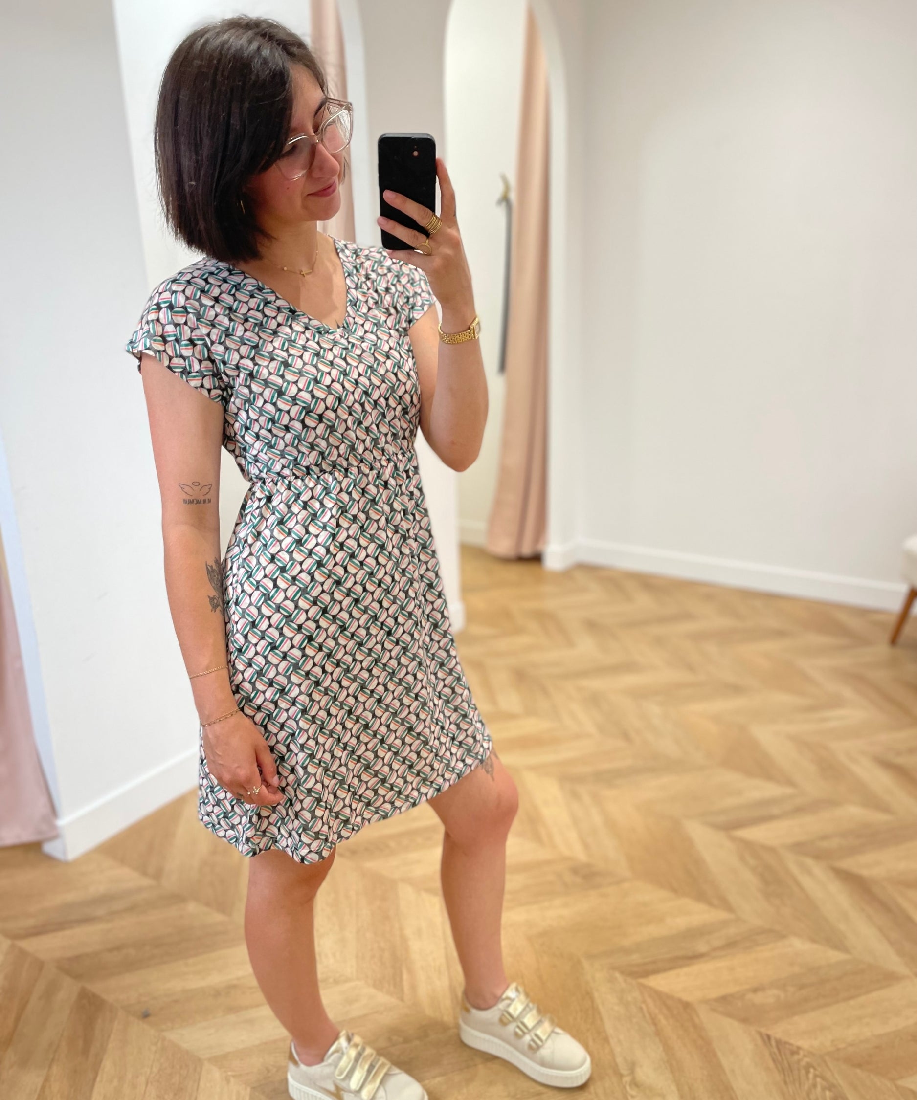 Printed mini dress - Polka Dot - LOLA ESPELETA