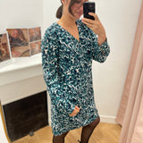 Robe courte imprimée RO030 - Aquarelle - LOLA ESPELETA