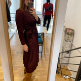 Robe courte portefeuille satinée Cipri - Prune - SUNCOO