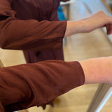 Robe courte portefeuille satinée Cipri - Prune - SUNCOO