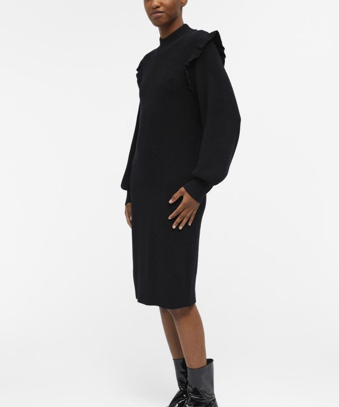 Robe en tricot Objmalena - Noire - OBJECT