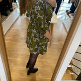 Robe fluide imprimé floral - Vert moyen - IKKS WOMEN
