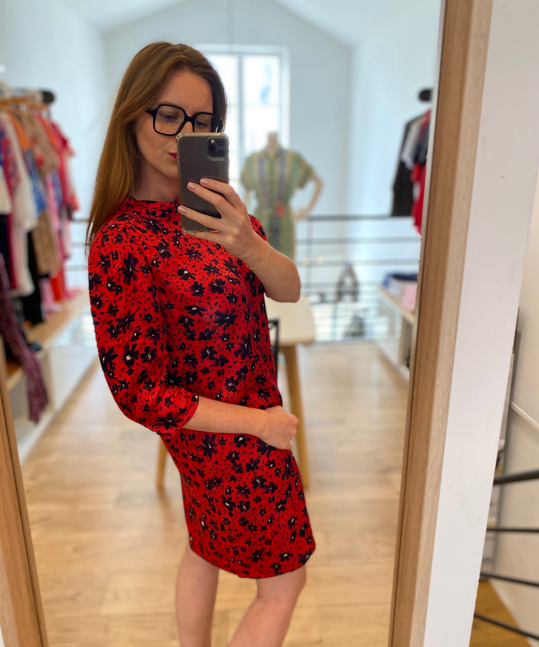 Robe imprimée - Rouge - IKKS WOMEN